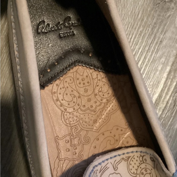 Robert Graham Verrazano Paisley Driving Loafers in White Leather Size 9.5 main image 6
